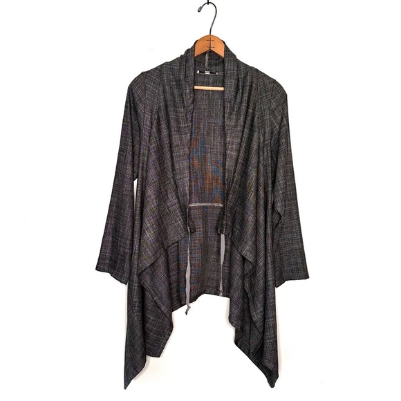 Bryn Walker | Gray Long Sleeve Waterfall Kerchief Lagenlook Jacket Size XS - Picture 1 of 7